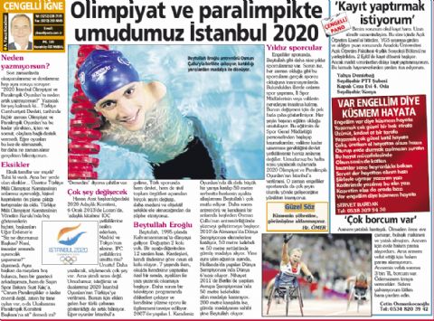 OLİMPİYAT VE PARALİMPİKTE UMUDUMUZ İSTANBUL 2020